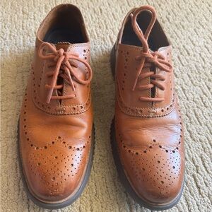 Cole Haan 2.0 Zerogrand Tan Leather Wingtip Oxford
